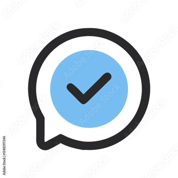 Fototapeta Verified Checkmark Icon – Approval and Security Symbol