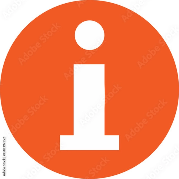 Fototapeta Information icon pattern with orange background