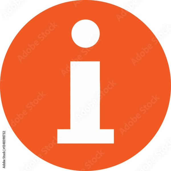 Fototapeta Information icon pattern with orange background