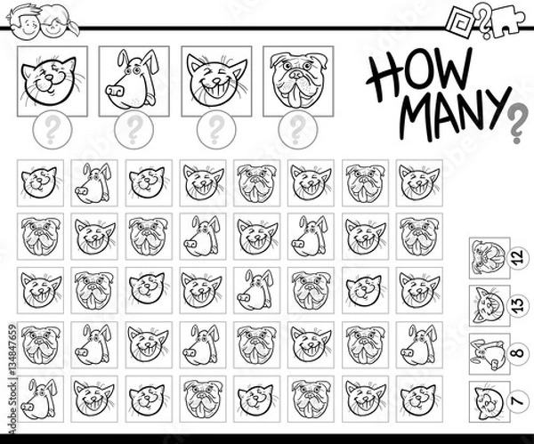 Obraz counting game coloring page