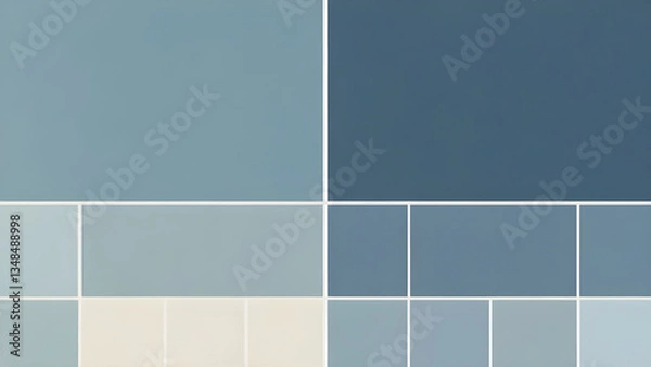 Obraz Color palette showing a range of blue and beige hues creating a calming and elegant atmosphere