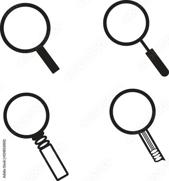 Obraz magnify glass icon set