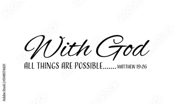 Fototapeta Inspirational Typography Design with Motivational Christian Quote