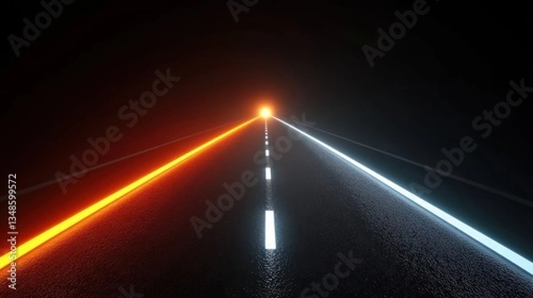 Obraz Neon Road Tunnel