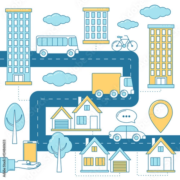 Obraz City transport system