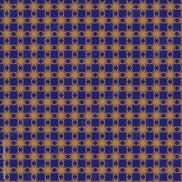 Fototapeta seamless pattern with blue star | seamless geometric pattern