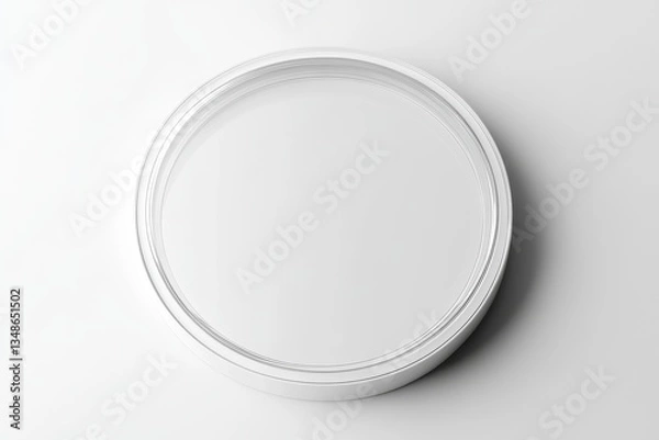 Fototapeta Circular, white, empty container