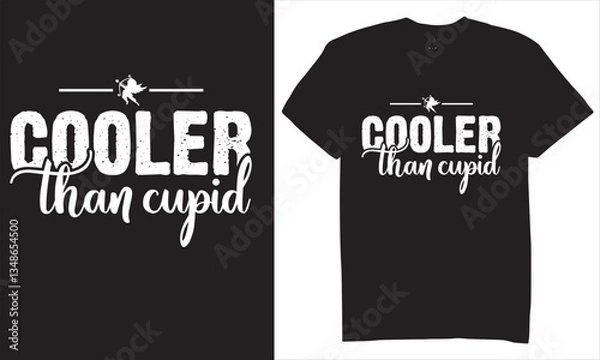 Fototapeta Print cooler than cupid tshirt design