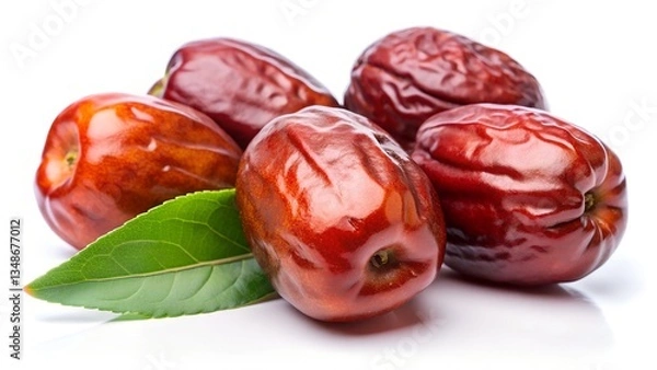 Obraz ripe plums on white background