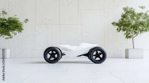Obraz Modern, white, minimalist vehicle concept