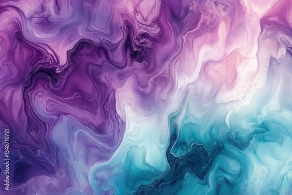 Fototapeta This is a detailed close up of a stunning purple and blue marble painting