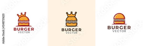 Fototapeta Burger house vector logo design 