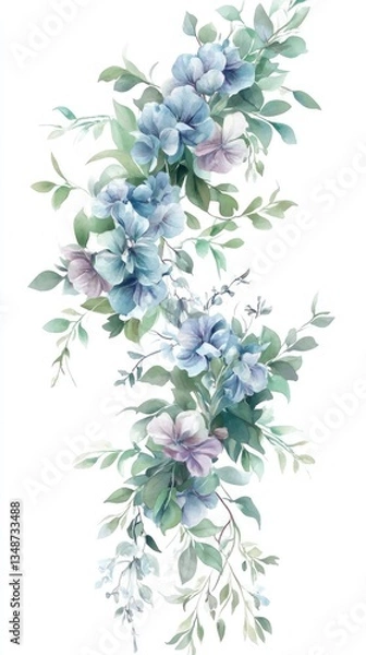 Obraz Delicate Blue Floral Arrangement
