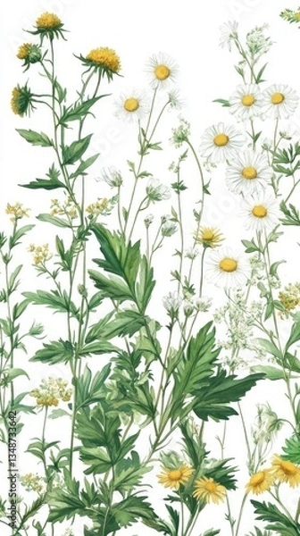 Obraz Wildflowers in Lush Meadow