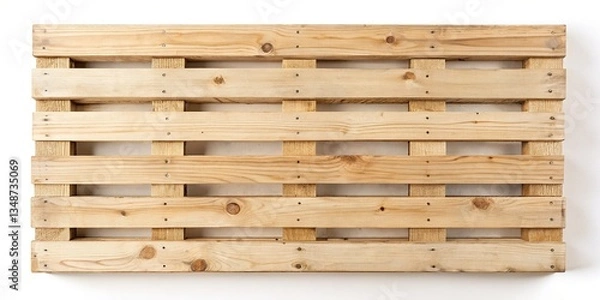 Fototapeta Empty Wooden Pallet Top View Mockup - Rustic Texture Background for Product Display