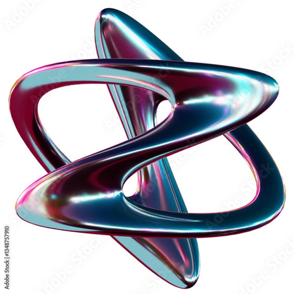 Obraz y2k chrome holographic element