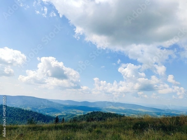 Fototapeta clouds over the mountains