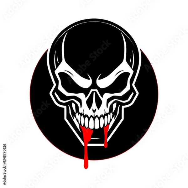 Obraz skull on a white background