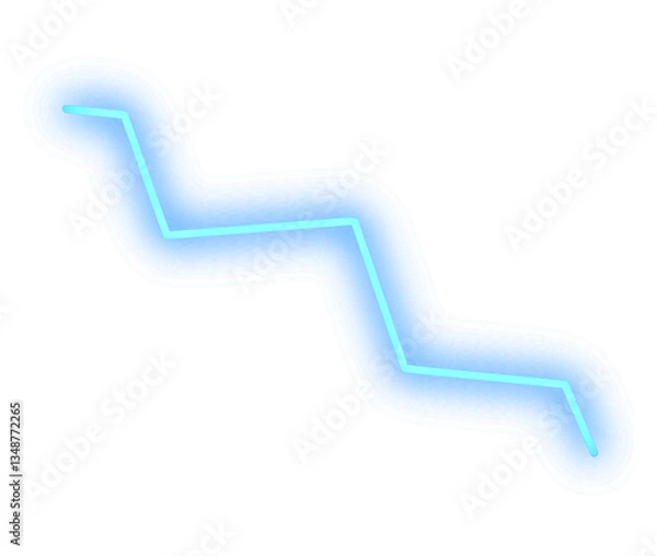 Fototapeta Abstract neon glow style line shapes.
