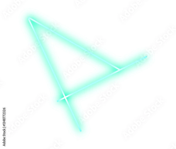 Fototapeta Abstract neon glow style line shapes.