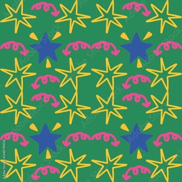 Obraz Playful Starburst Celebration Pattern