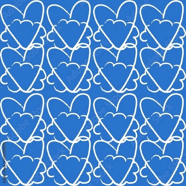 Obraz Heartfelt Grid, Simple Love Pattern
