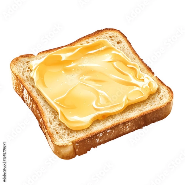 Obraz Toasted bread with butter spread