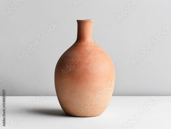 Obraz Elegant clay vase on a minimalist surface.