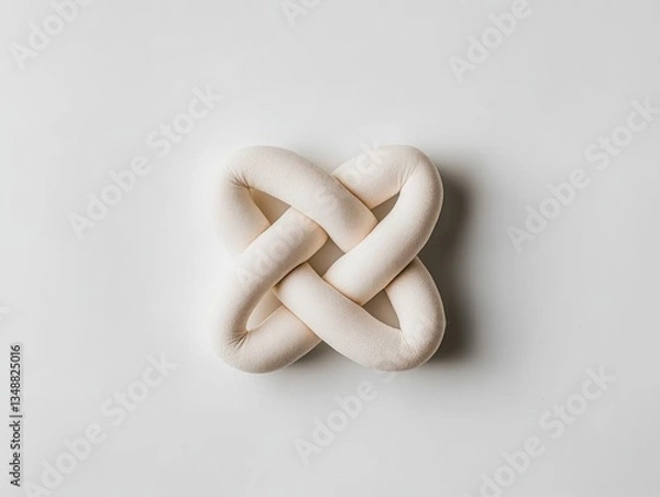 Obraz Elegant white knot design on a clean background.