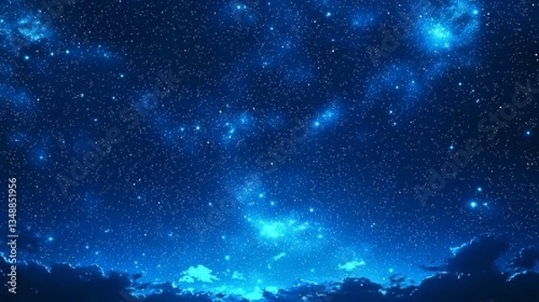 Fototapeta Dazzling Starry Backdrop with Copy Space