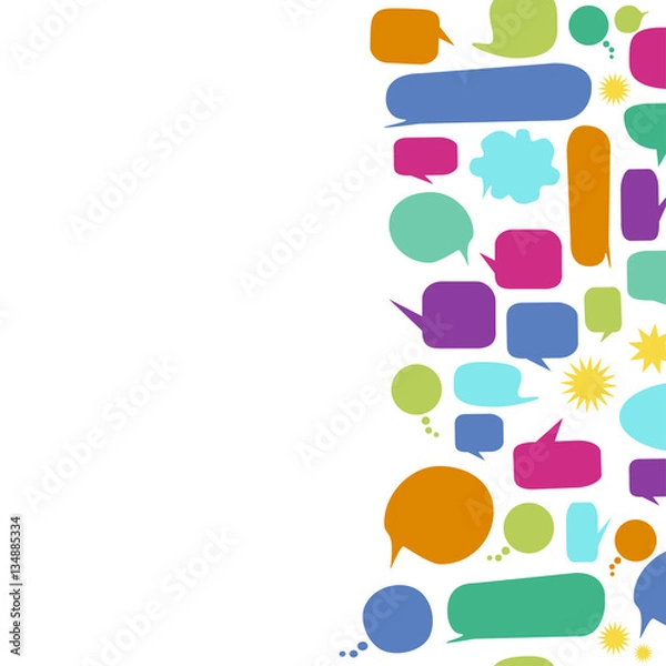 Fototapeta Vector speech bubble background with text space
