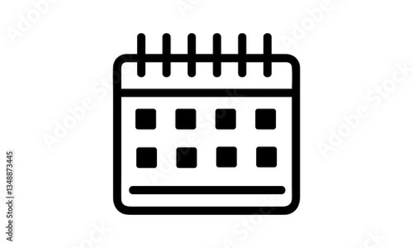 Fototapeta Calendar icon flat style vector illustration.