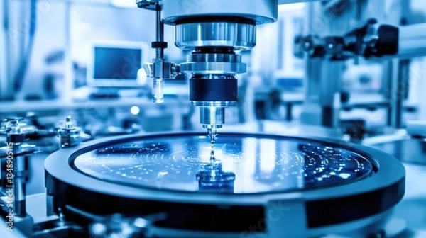 Fototapeta A factory producing high-quality optical glass for scientific instruments.