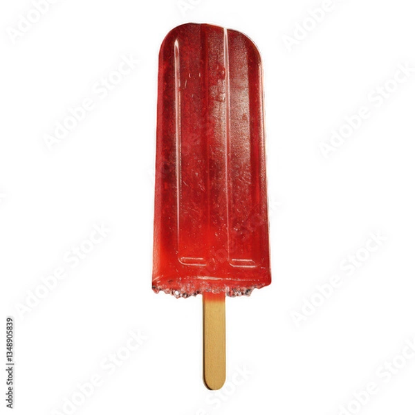 Fototapeta Red popsicle ice cream on transparent background