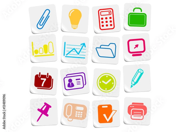 Obraz Miscellaneous office vector icons