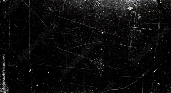 Obraz 黒背景の傷つきテクスチャ、モノクロームで神秘的。