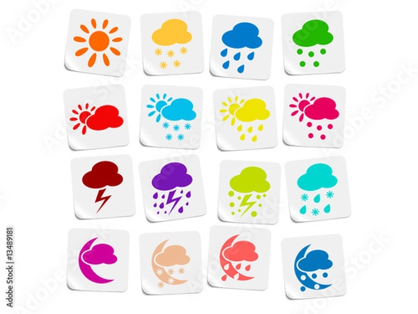 Obraz Weather vector iconset