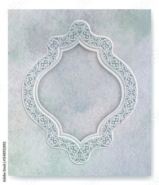 Obraz Elegant Ornamental Frame on Subtle Pastel Textured Background