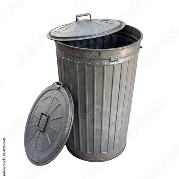 Fototapeta black trash can