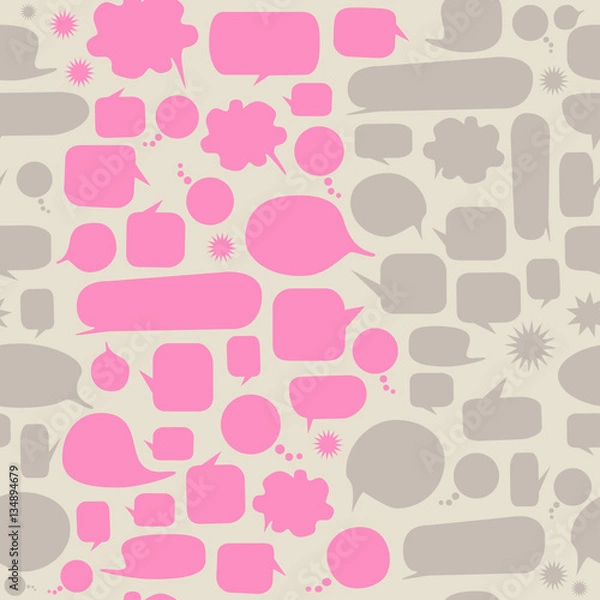 Obraz Seamless speech bubble background with text space. Vector