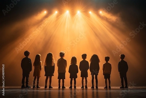 Obraz Children's Choir Stage Performance Spotlight.