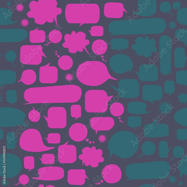 Obraz Seamless speech bubble background with text space. Vector