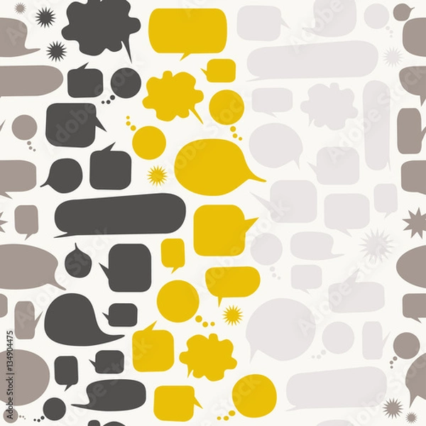 Fototapeta Seamless speech bubbles background. Vector