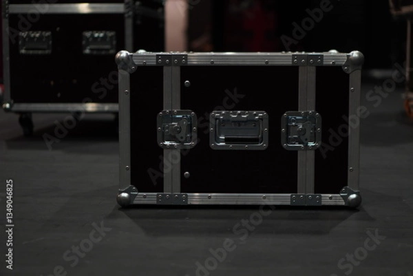 Fototapeta Mounting mechanisms for hanging a screen on stage for a show concert