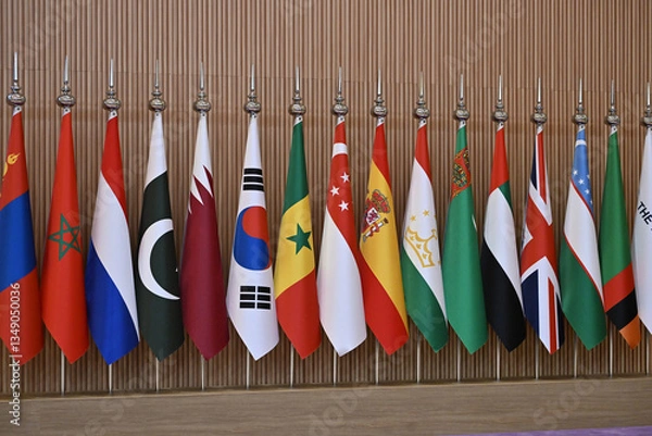 Fototapeta Flags of the League of Arab States, Flags of different countries of the world, Flags of the G20, Flags of many countries, Flags of the powers, Flags, patriot, flags of the world, different countries, 