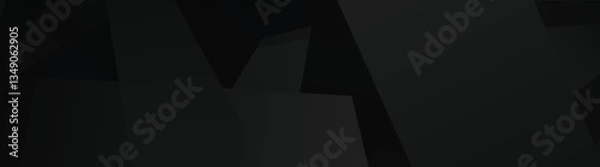 Fototapeta Abstract geometric black shapes with light gradients.