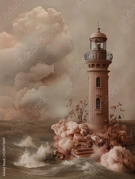 Fototapeta Lighthouse, generative AI