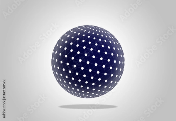 Fototapeta Futuristic infographics. Informational aesthetic design. Big Data Visualization. Circular Particles Dots Vortex. Futuristic Complex Visual Data Background. 3D Virtual Space. Cyberspace Illustration.