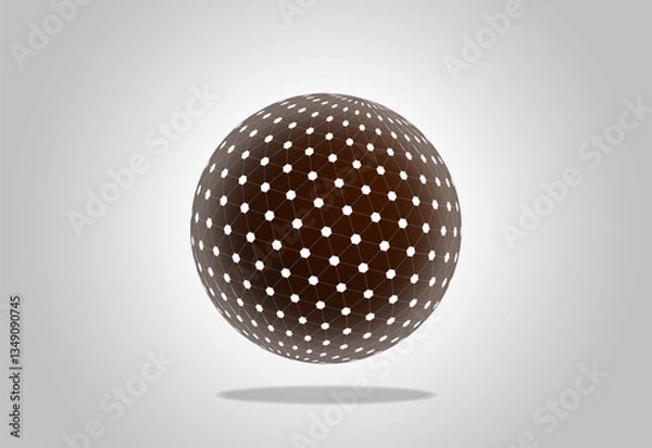 Fototapeta Futuristic infographics. Informational aesthetic design. Big Data Visualization. Circular Particles Dots Vortex. Futuristic Complex Visual Data Background. 3D Virtual Space. Cyberspace Illustration.