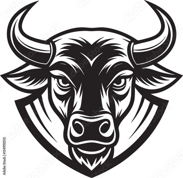 Obraz bull head vector